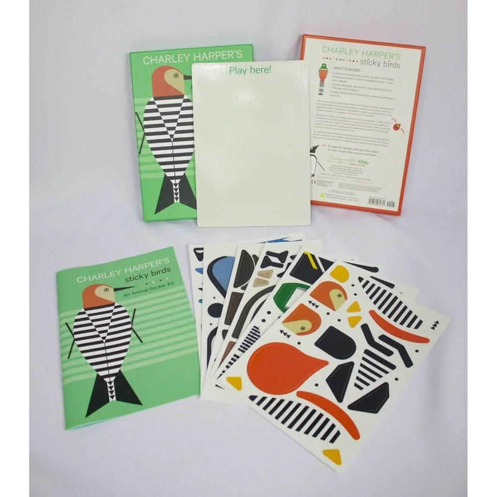 Charley Harper - Charley Harper's Sticky Birds Animal Reusable Sticker Kit‎